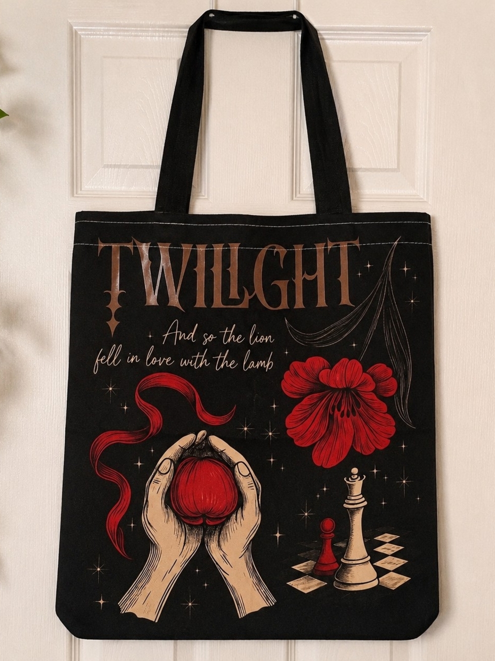 Twilight Inspired Tote Bag | “And So The Lion Fell In Love With The Lamb” New
